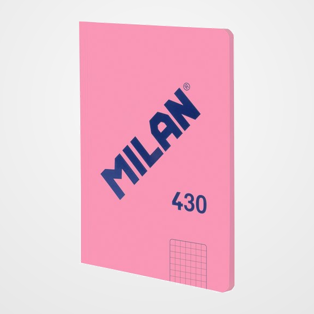 LIBRETA MILAN 430 since 1918 A5 48h ENCOLADA CUADRIC.5x5 95g ROSA