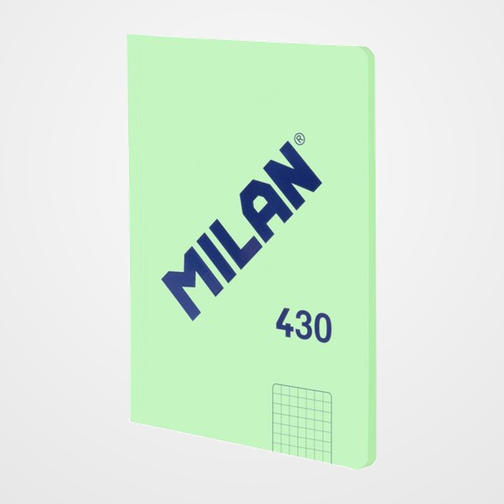 LIBRETA MILAN 430 since 1918 A5 48h ENCOLADA CUADRIC.5x5 95g VERDE