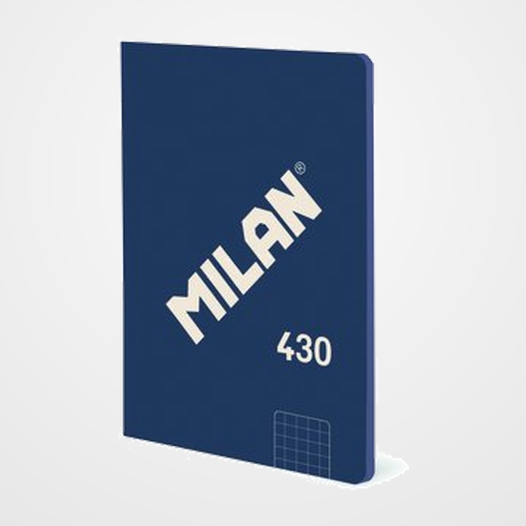 LIBRETA MILAN 430 since 1918 A6 48h ENCOLADA CUADRIC.5x5 95g AZUL