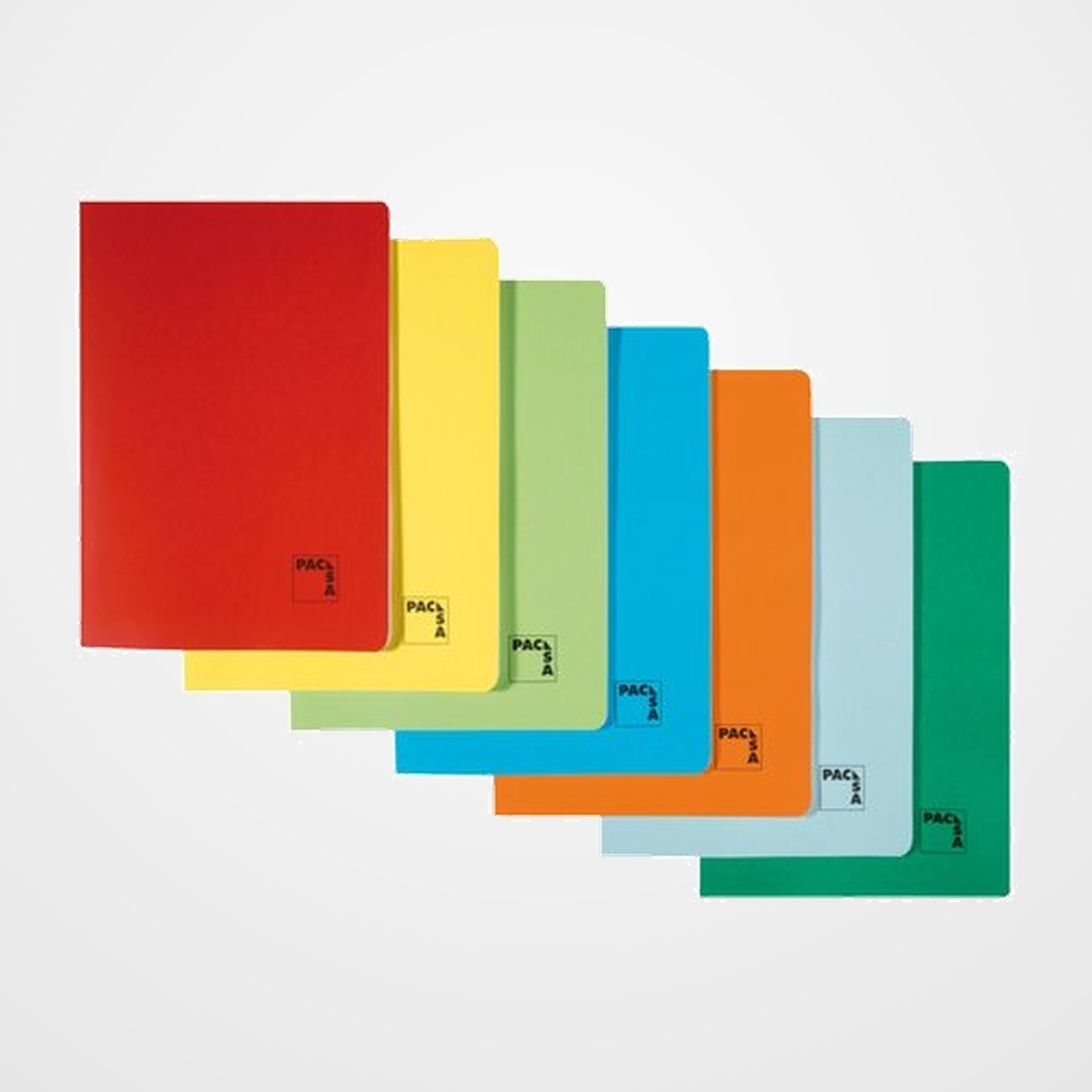 LIBRETA PACSA ESCOLAR GOFRADA A4 48h 70g PAUTA 2,5 SURTIDO (7 col.)
