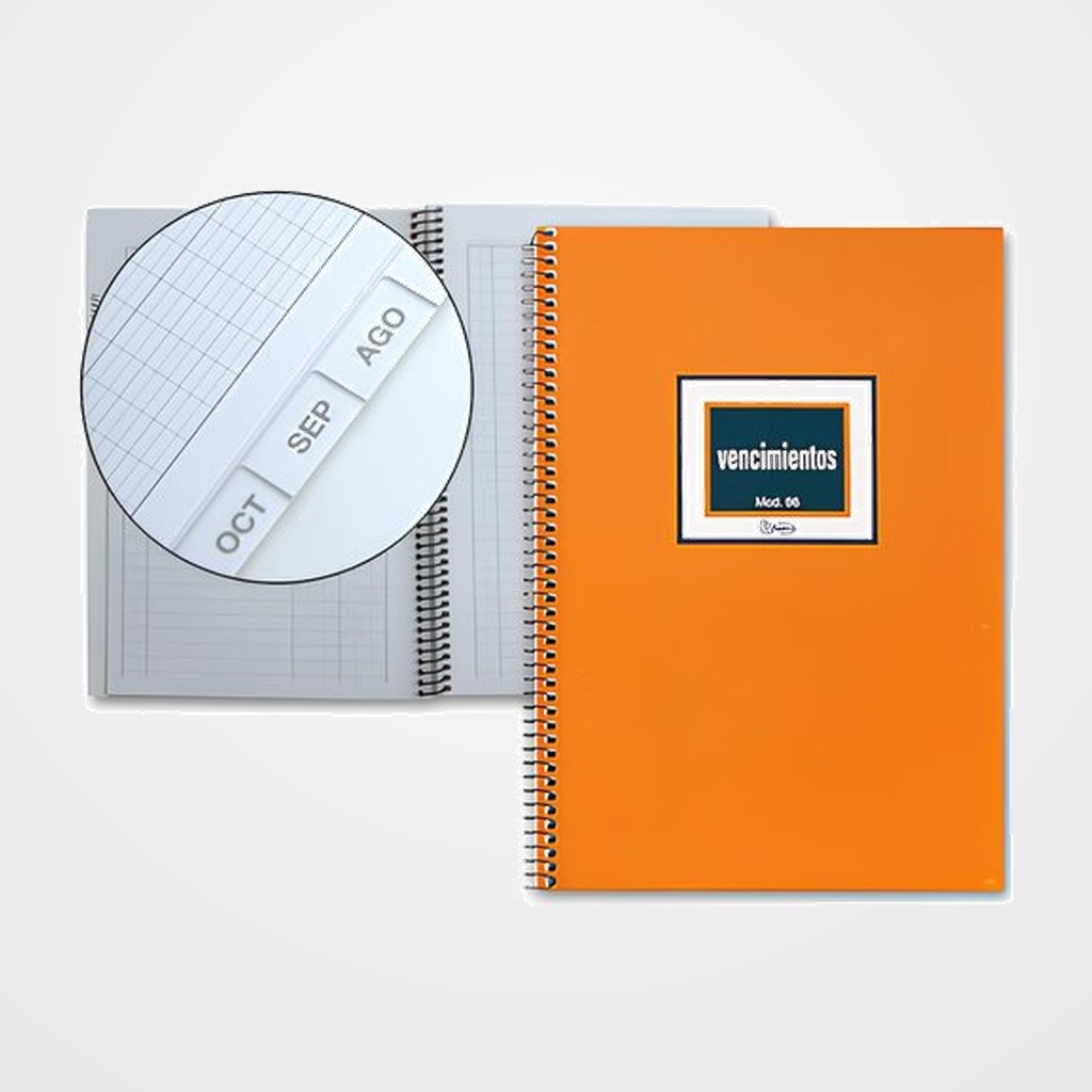 LIBRO CONTABILIDAD CARTULINA M-96 VTOS ESPIRAL