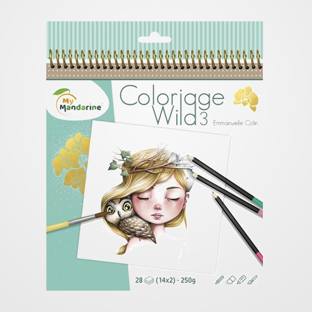 LIBRO DE COLOREAR AVENUE MANDARINE COLORIAGE WILD 3 250g 28h