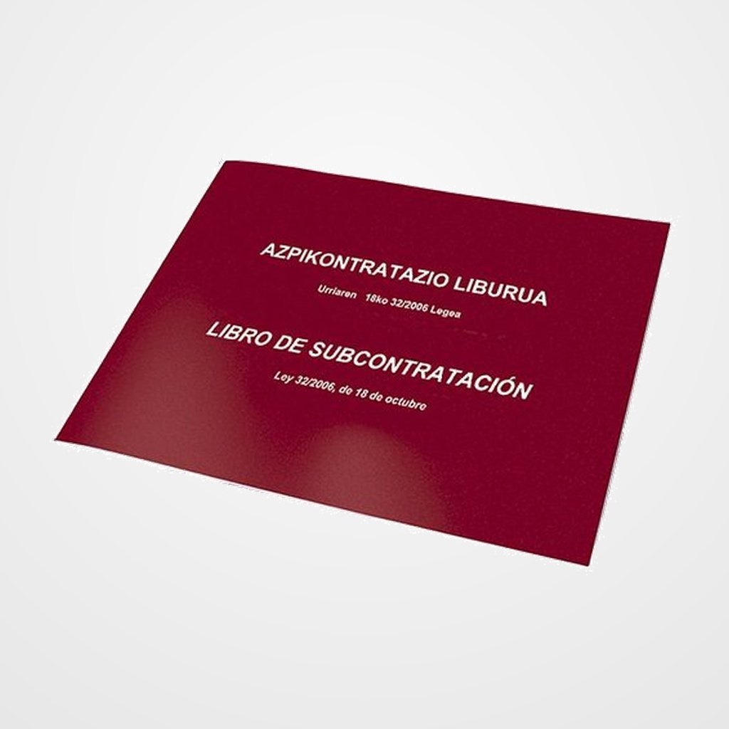 LIBRO SUBCONTRATACION DOHE (NUEVO) A4 APAISADO 10H EUSKERA/CASTELLANO