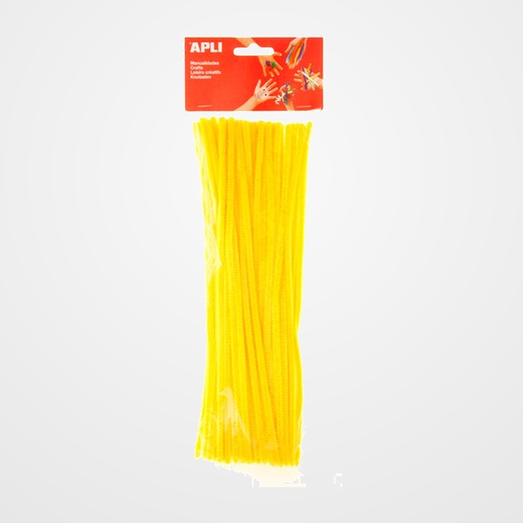 LIMPIA PIPAS VARILLA APLI AMARILLO 30 cm. BOLSA de 50