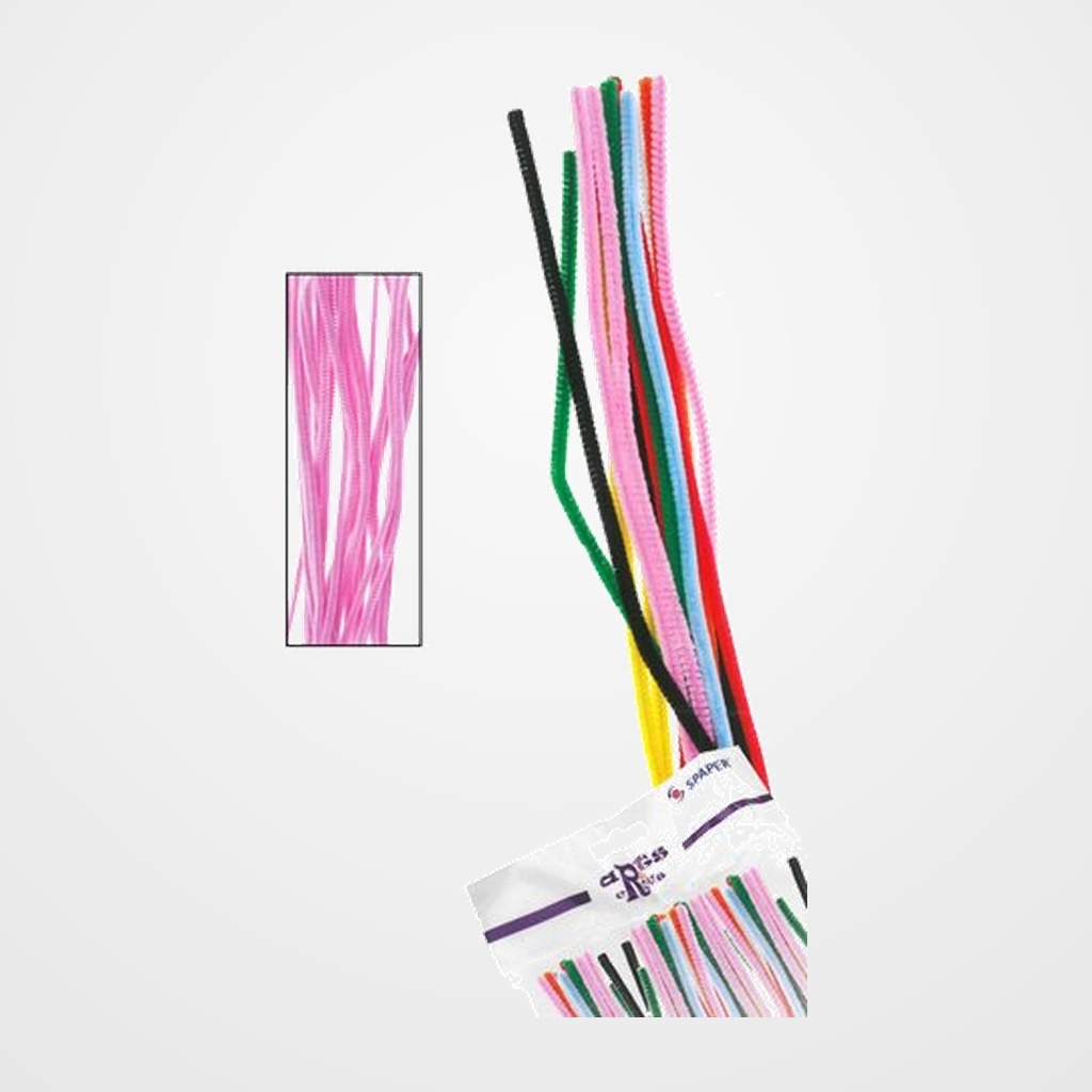 LIMPIA PIPAS VARILLA ROSA 30 CMS. BOLSA DE 40