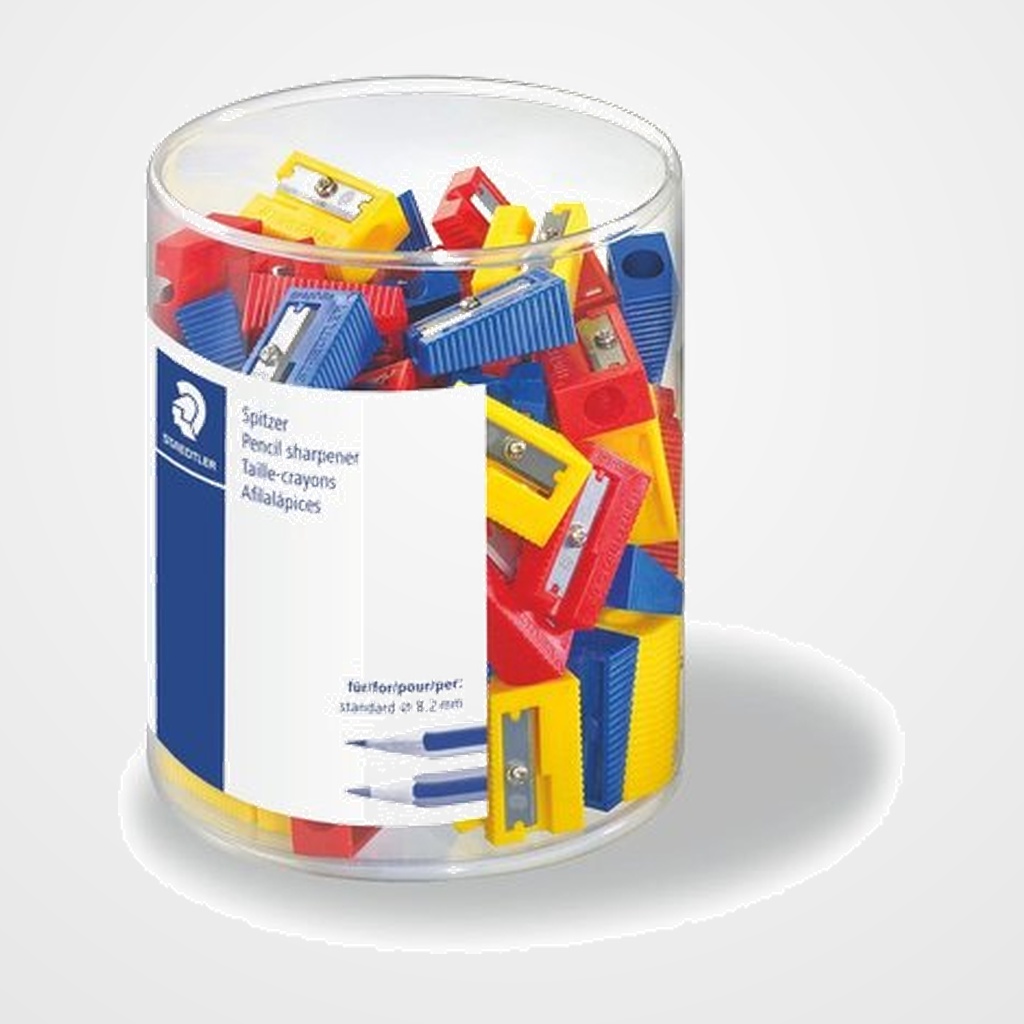 AFILALAPIZ PLASTICO STAEDTLER BOTE 100 3 COLS SURTIDOS