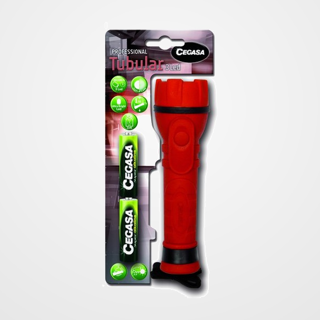 LINTERNA CEGASA PRO TUBULAR 3 LED