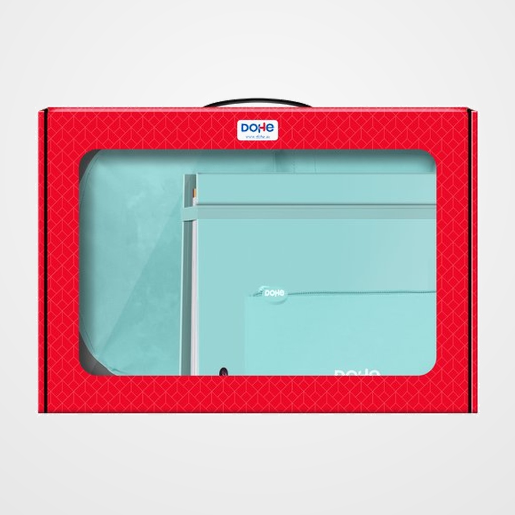 MALETIN REGALO DOHE SERENITY (MOCHILA + CARPEBLOC + PORTATODO TRIPLE) VERDE