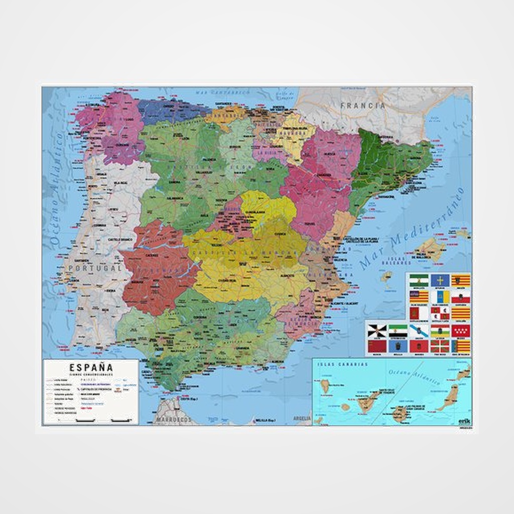 MAPA ERIK MURAL 40x50 cm  ESPAÑA