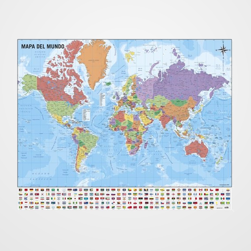 MAPA ERIK MURAL 40x50 cm  MUNDO