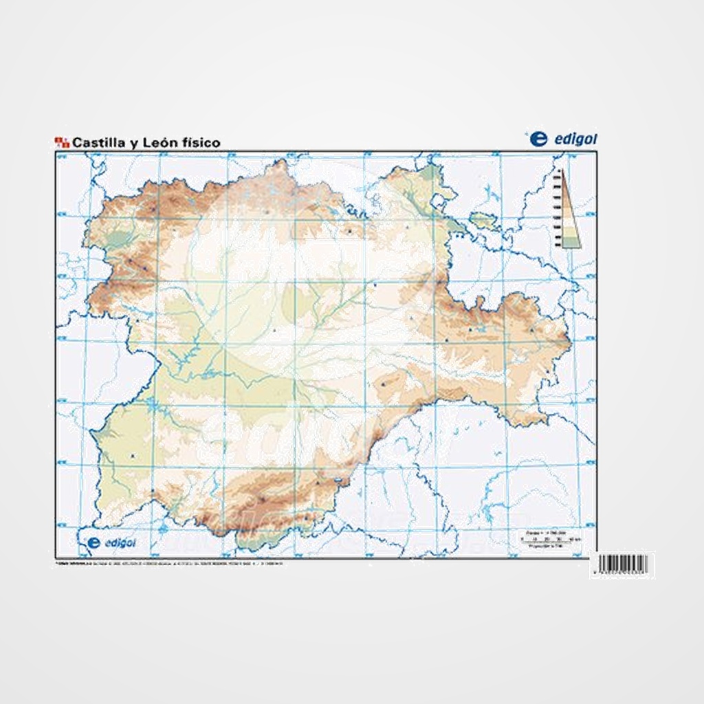MAPA MUDO EDIGOL COLOR FISICO CASTILLA-LEON