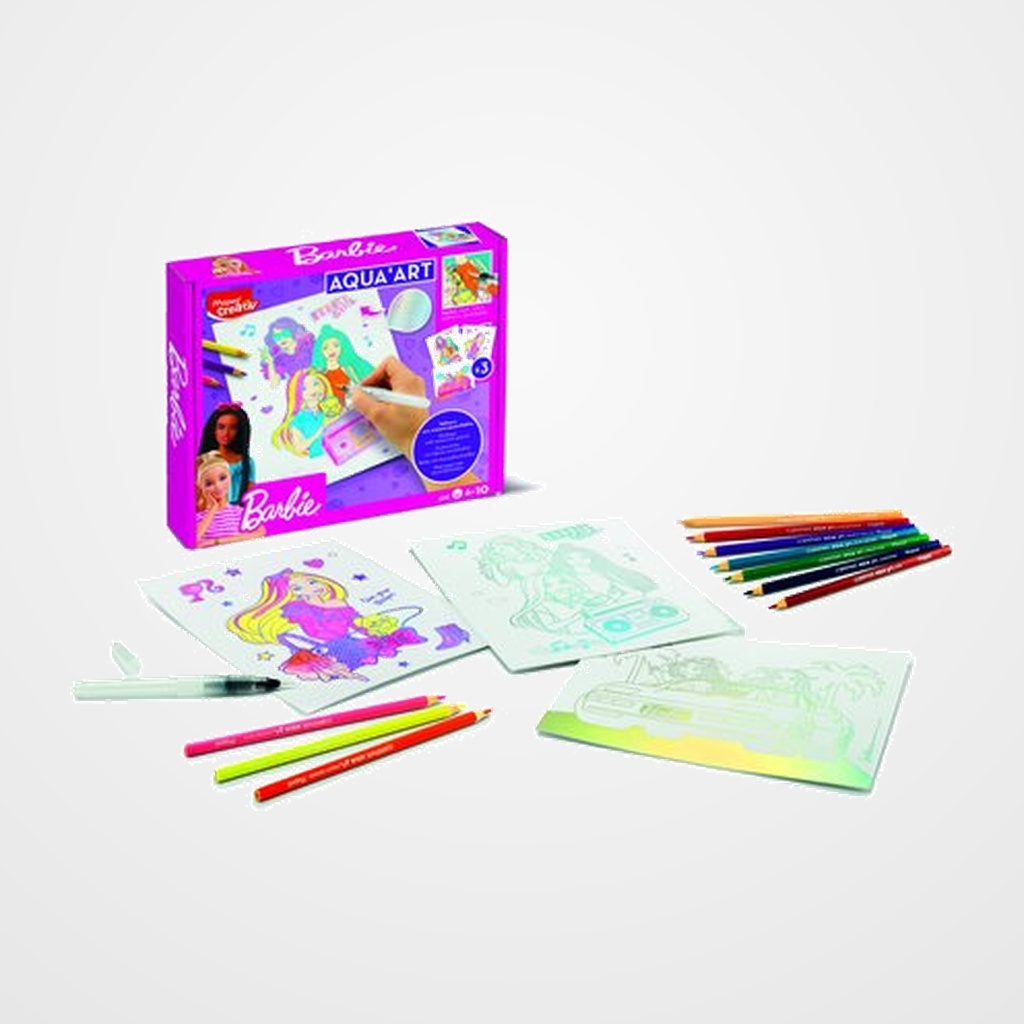MAPED CREATIVE BARBIE AQUA ART (+6 años) (3 FOLIOS)