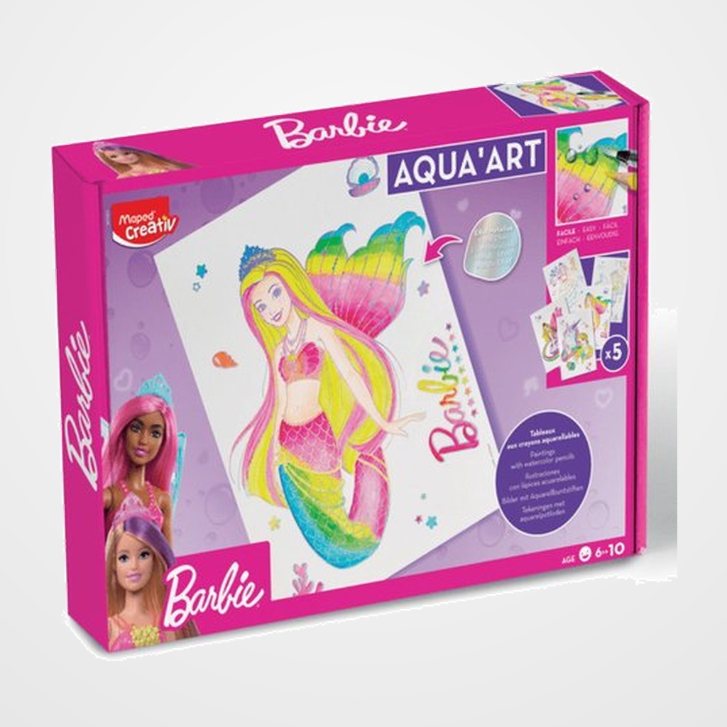 MAPED CREATIVE BARBIE AQUA ART (+6 años) (5 FOLIOS)