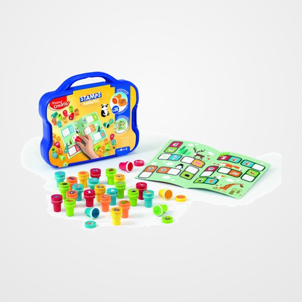MAPED CREATIVE MALETIN DE 26 SELLOS (ANIMALES)