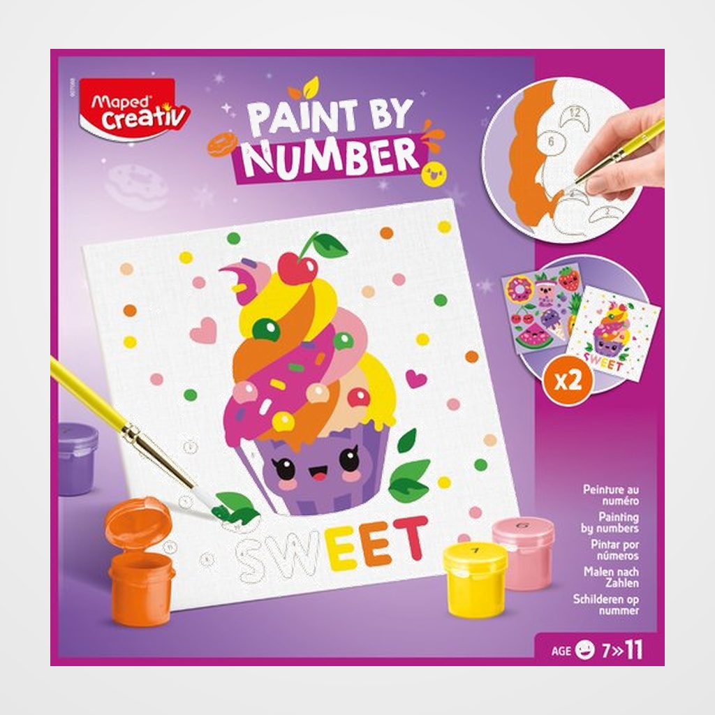 MAPED CREATIVE PINTA POR NUMERO KAWAI FOOD SWEET