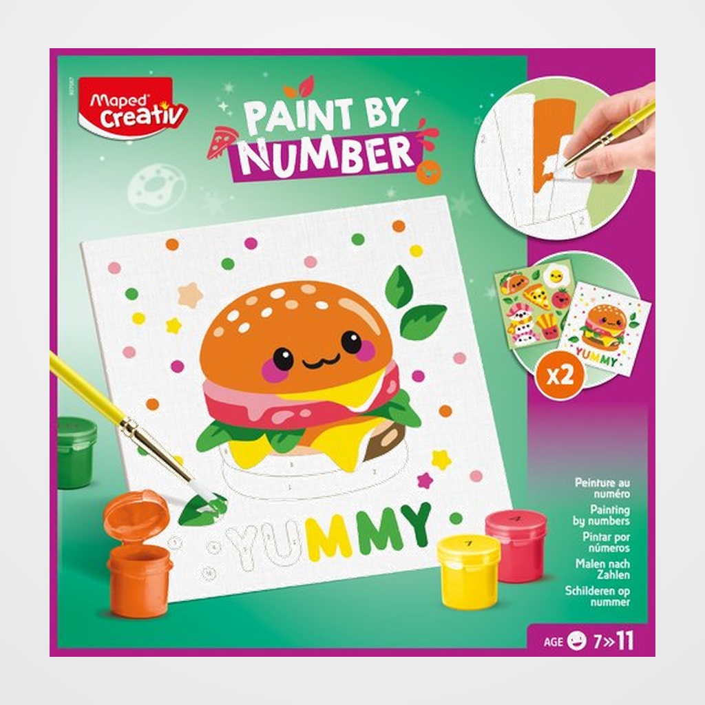 MAPED CREATIVE PINTA POR NUMERO KAWAI FOOD YUMMY