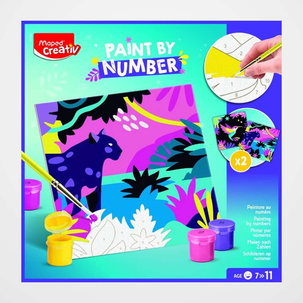 MAPED CREATIVE PINTA POR NUMERO LEOPARDO/PAJARO