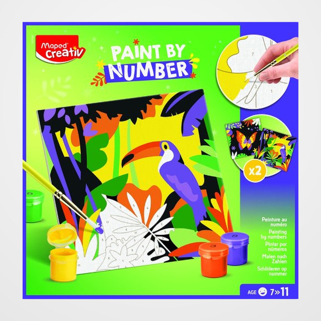 MAPED CREATIVE PINTA POR NUMERO LORO/MARIPOSA