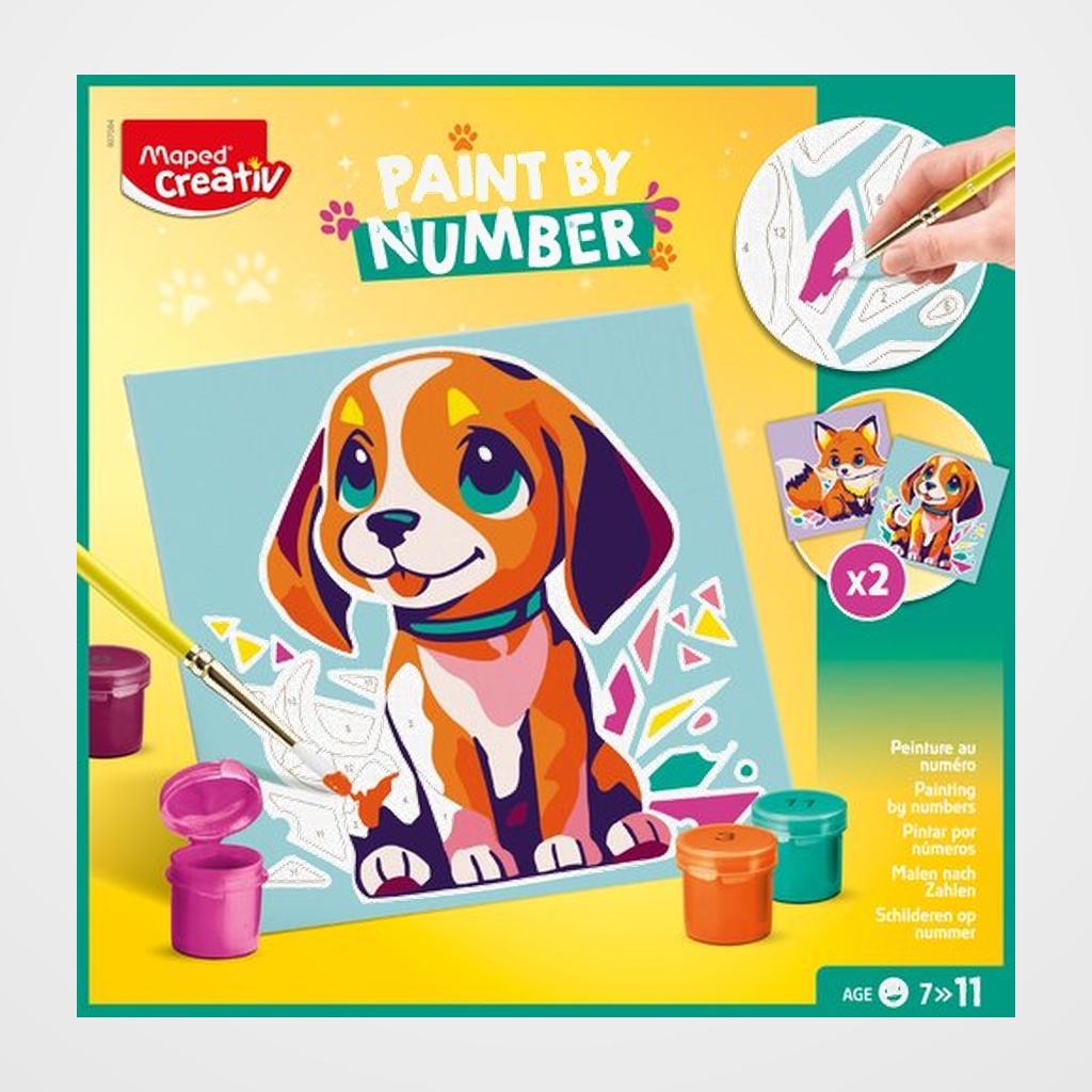 MAPED CREATIVE PINTA POR NUMERO PERRO/ZORRO