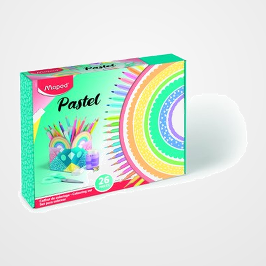 MAPED MULTI PRODUCT SET PASTEL KIDS 26 PZAS
