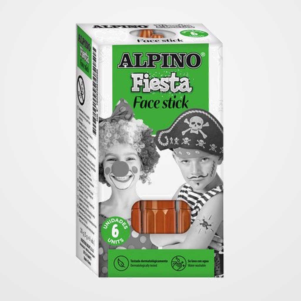 [30001150] MAQUILLAJE ALPINO FIESTA FACE STICK BARRA de 5 gr. MARRON