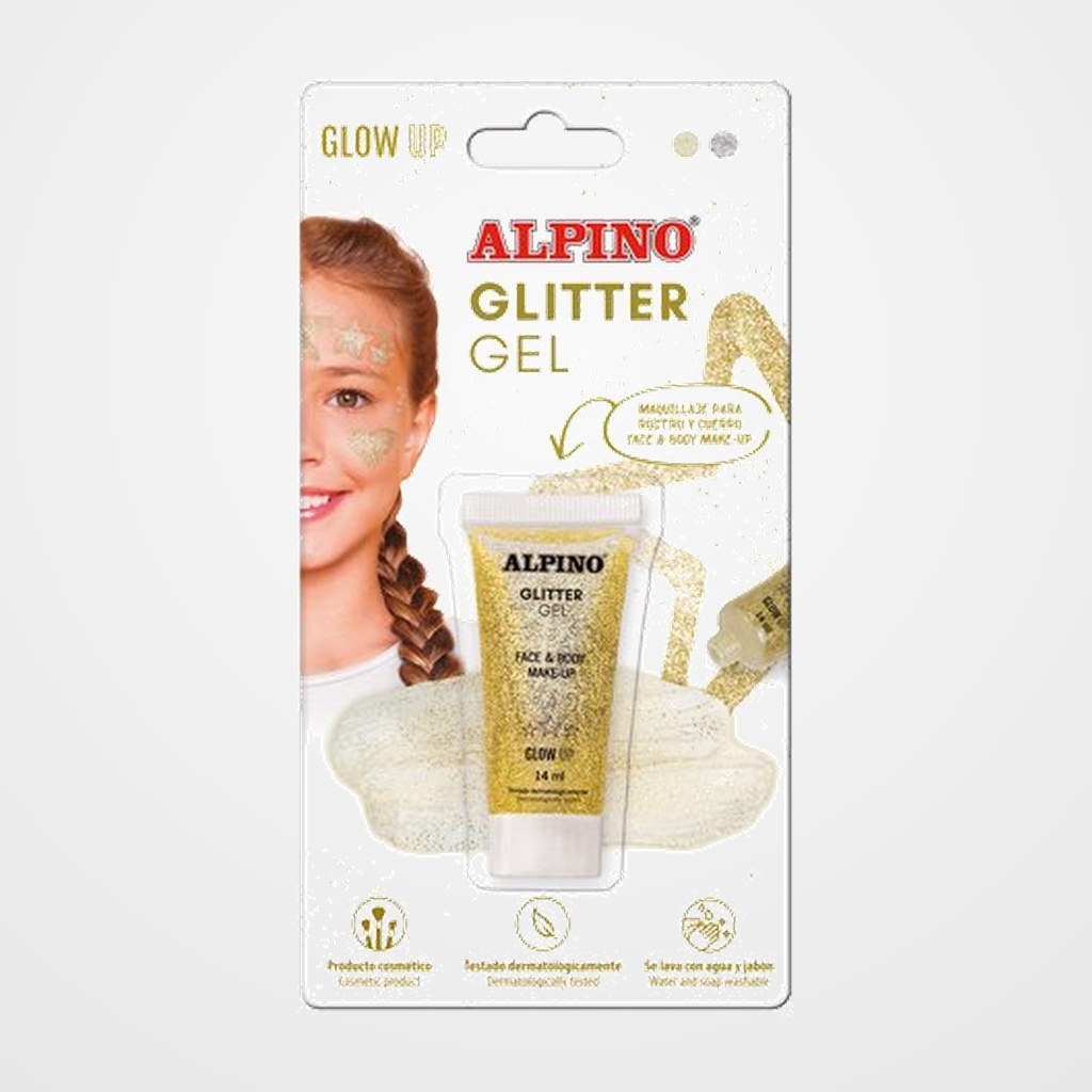 MAQUILLAJE ALPINO GLITTER METALICO ORO BLISTER DE 1