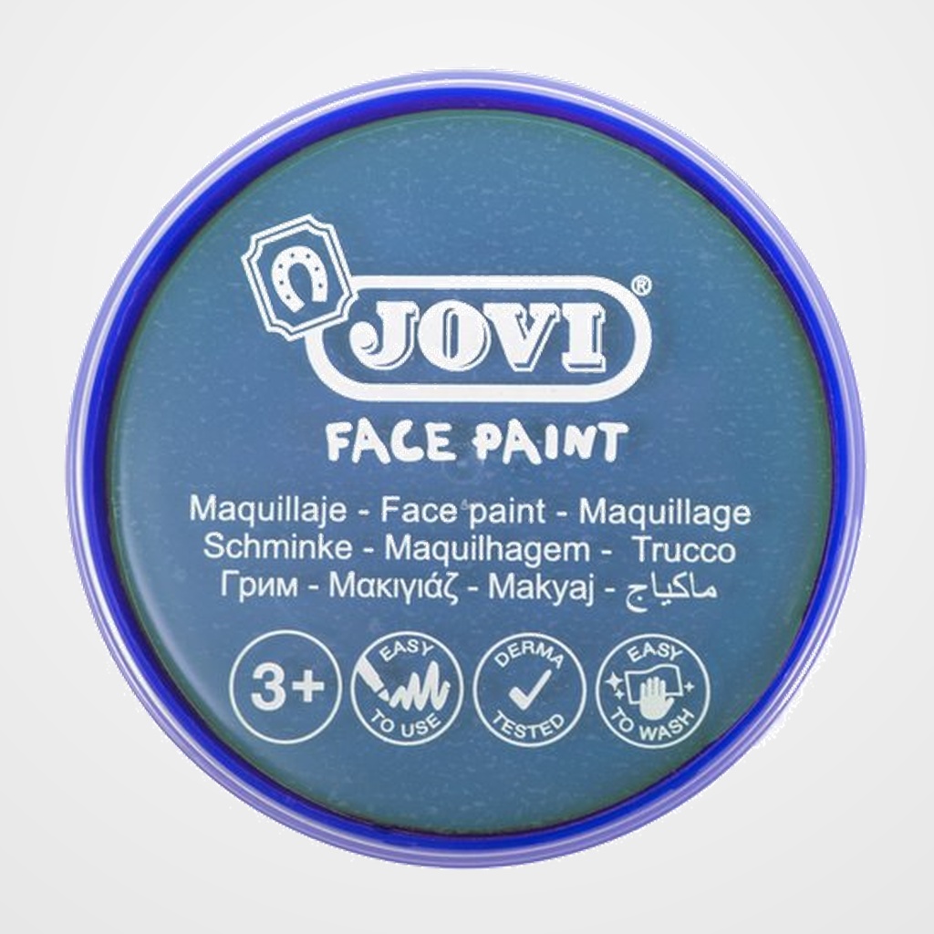 MAQUILLAJE JOVI CREMA FACE PAINT BOTE de 20 ml CAJA de 5 AZUL CLARO