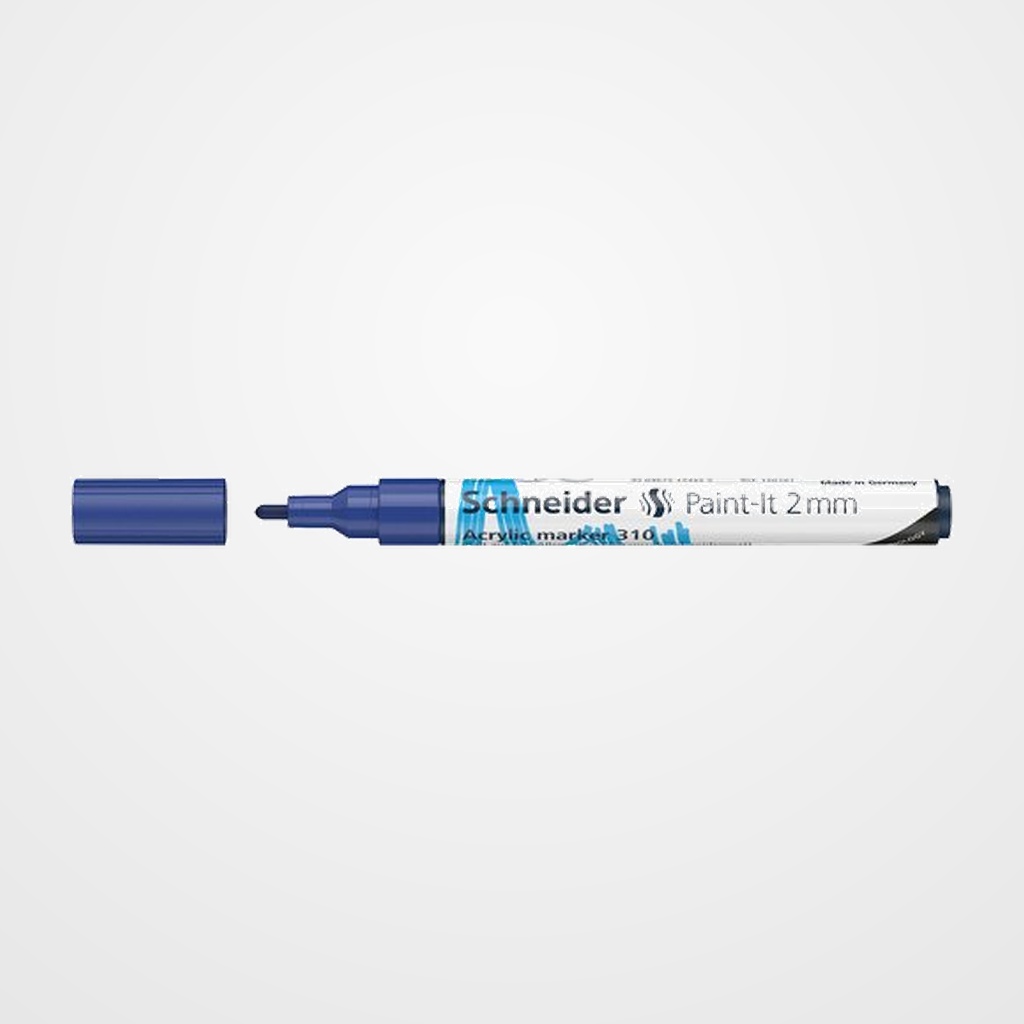 MARCADOR ACRYLIC SCHNEIDER PAINT-IT 310 CONICO (2 mm) AZUL