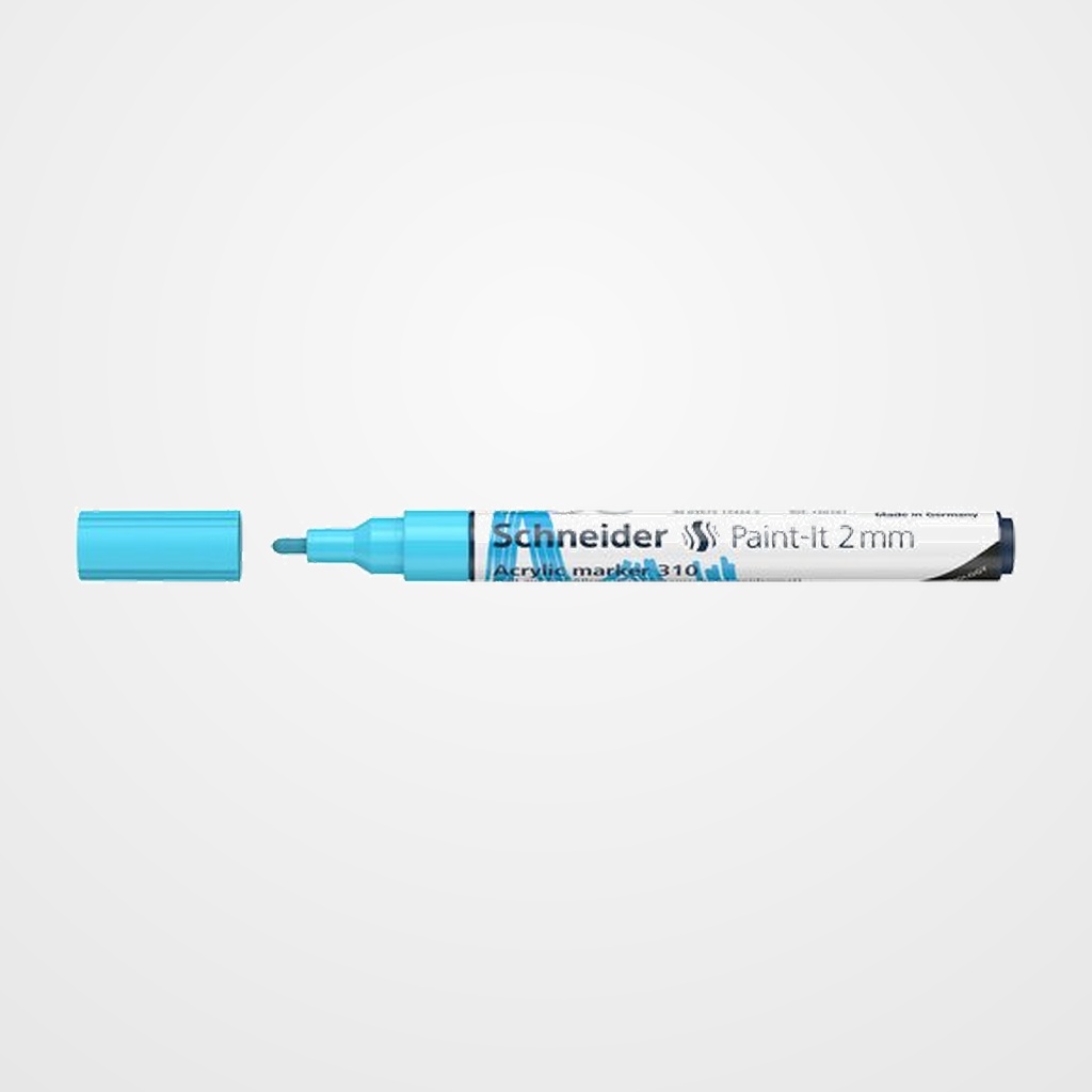 MARCADOR ACRYLIC SCHNEIDER PAINT-IT 310 CONICO (2 mm) AZUL PASTEL