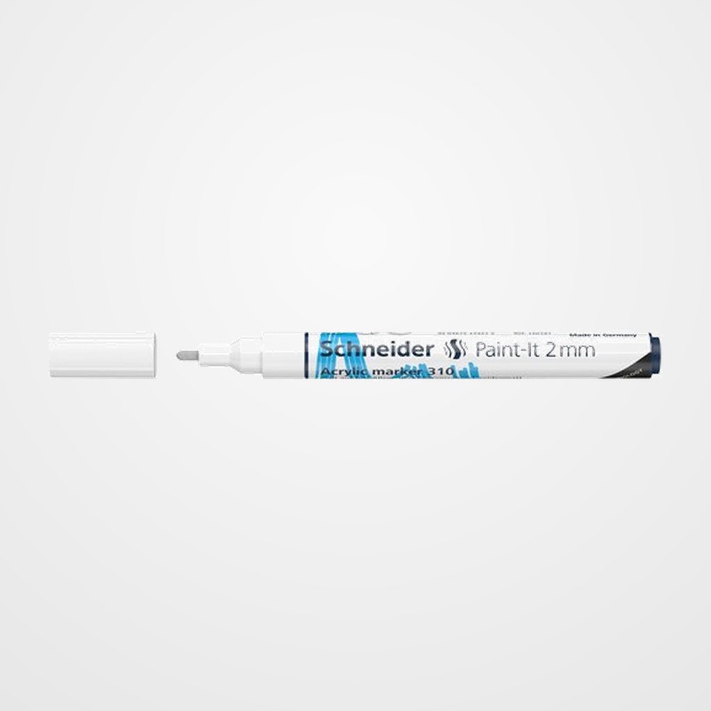 MARCADOR ACRYLIC SCHNEIDER PAINT-IT 310 CONICO (2 mm) BLANCO