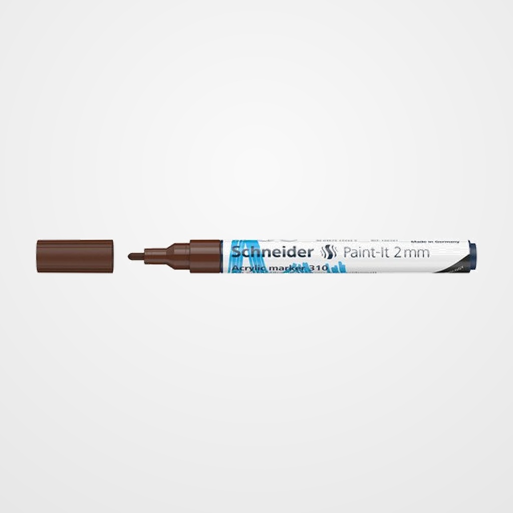 MARCADOR ACRYLIC SCHNEIDER PAINT-IT 310 CONICO (2 mm) MARRON