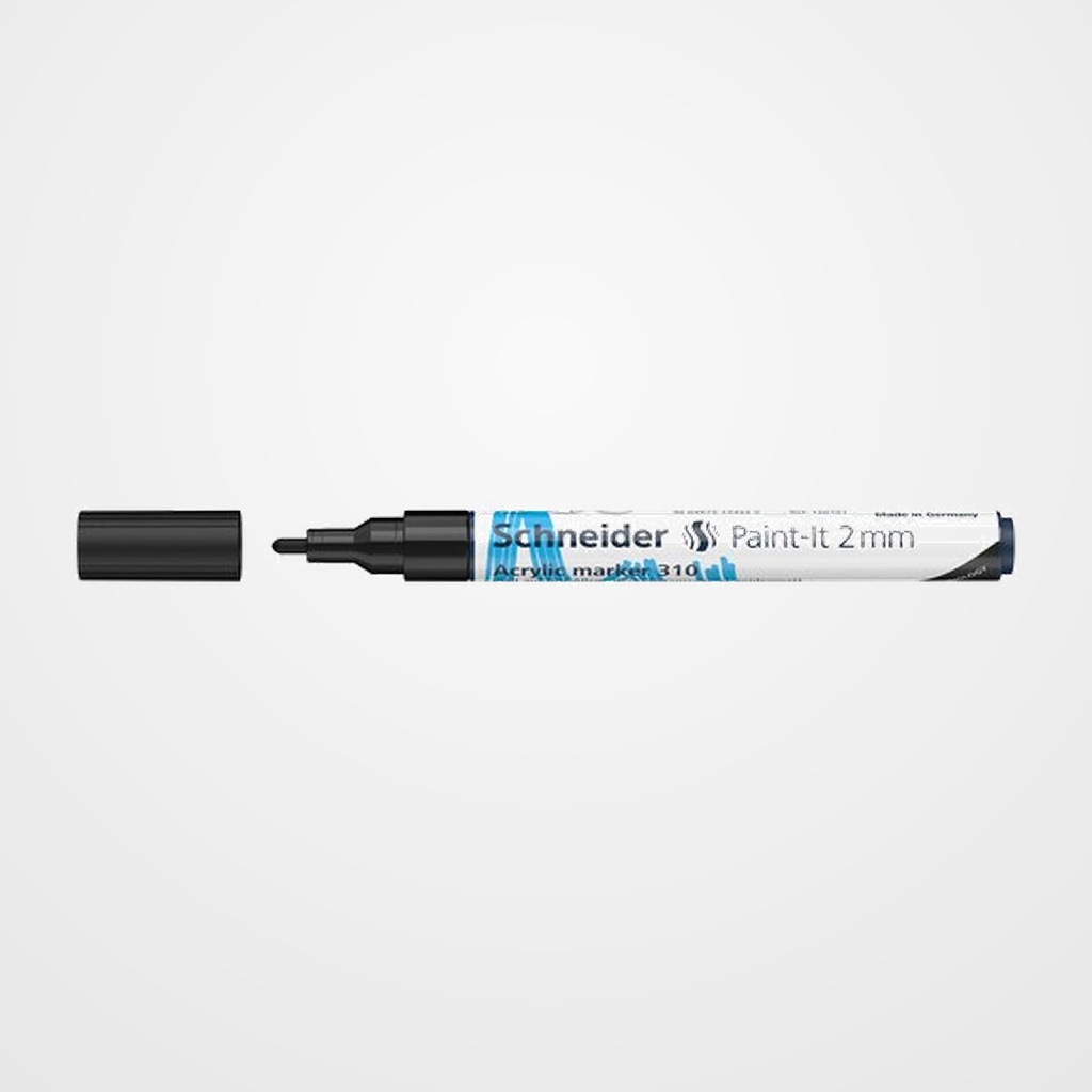 MARCADOR ACRYLIC SCHNEIDER PAINT-IT 310 CONICO (2 mm) NEGRO