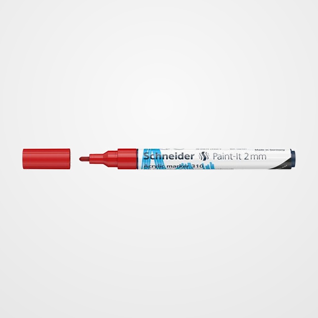 MARCADOR ACRYLIC SCHNEIDER PAINT-IT 310 CONICO (2 mm) ROJO