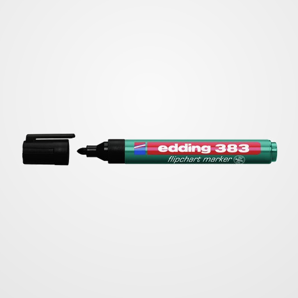 MARCADOR FLIPCHART EDDING 383 BISELADO NEGRO