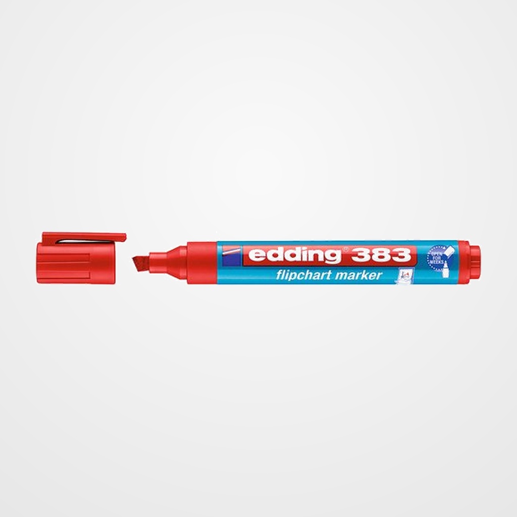 MARCADOR FLIPCHART EDDING 383 BISELADO ROJO
