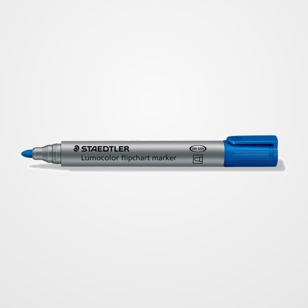 MARCADOR FLIPCHART STAEDTLER 356 LUMOCOLOR CONICO AZUL