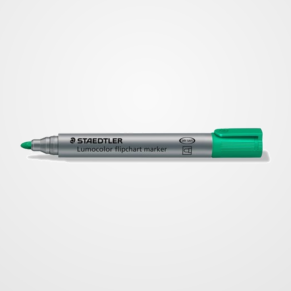 MARCADOR FLIPCHART STAEDTLER 356 LUMOCOLOR CONICO VERDE