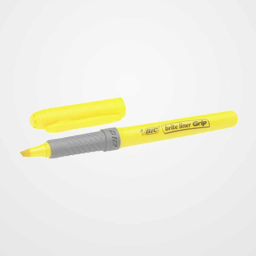 MARCADOR FLUOR BIC BRITE LINER GRIP AMARILLO