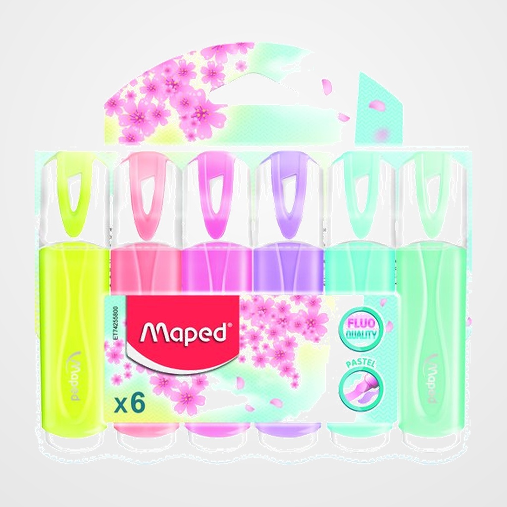 MARCADOR FLUOR MAPED CLASSIC PASTEL PACK de 6