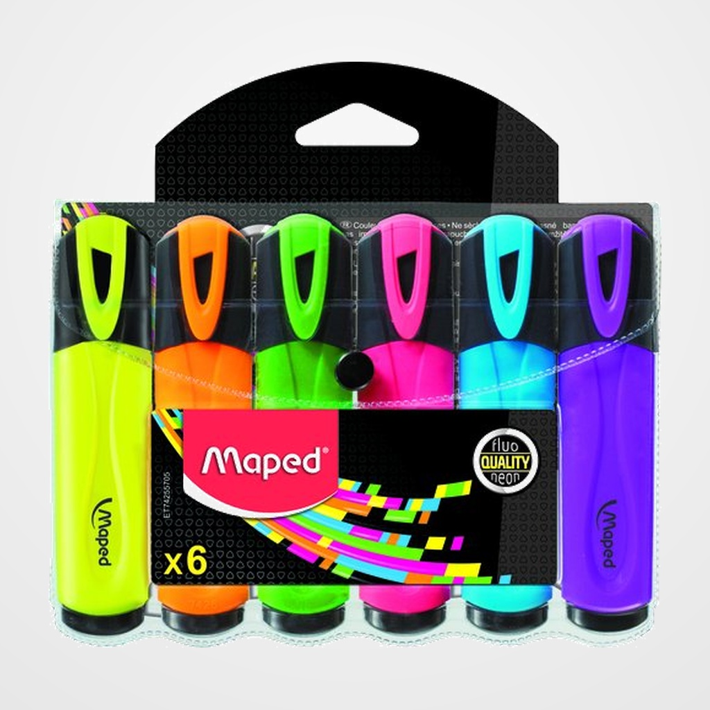 MARCADOR FLUOR MAPED FLUO PEPS CLASSIC  PACK de 6