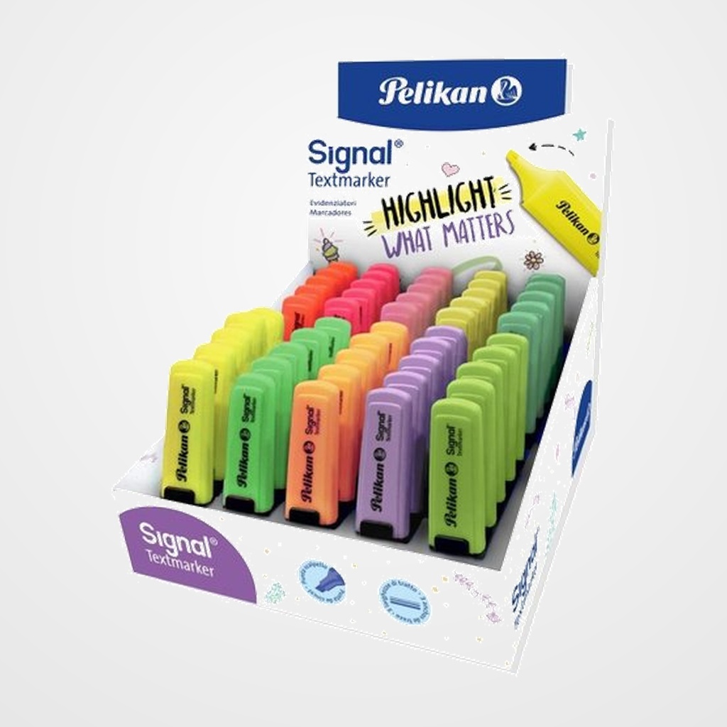 MARCADOR FLUOR PELIKAN TEXTMARKER SIGNAL NEON +PASTEL EXPOSITOR de 100