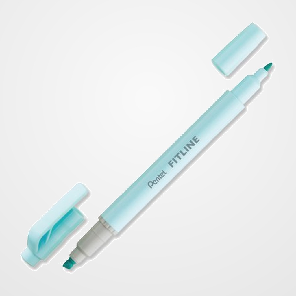 MARCADOR FLUOR PENTEL DOBLE PUNTA AZUL CLARO PASTEL