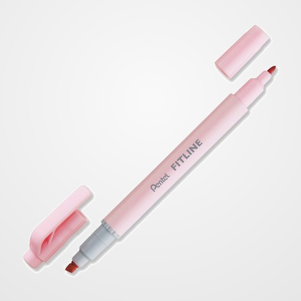 MARCADOR FLUOR PENTEL DOBLE PUNTA ROSA PASTEL