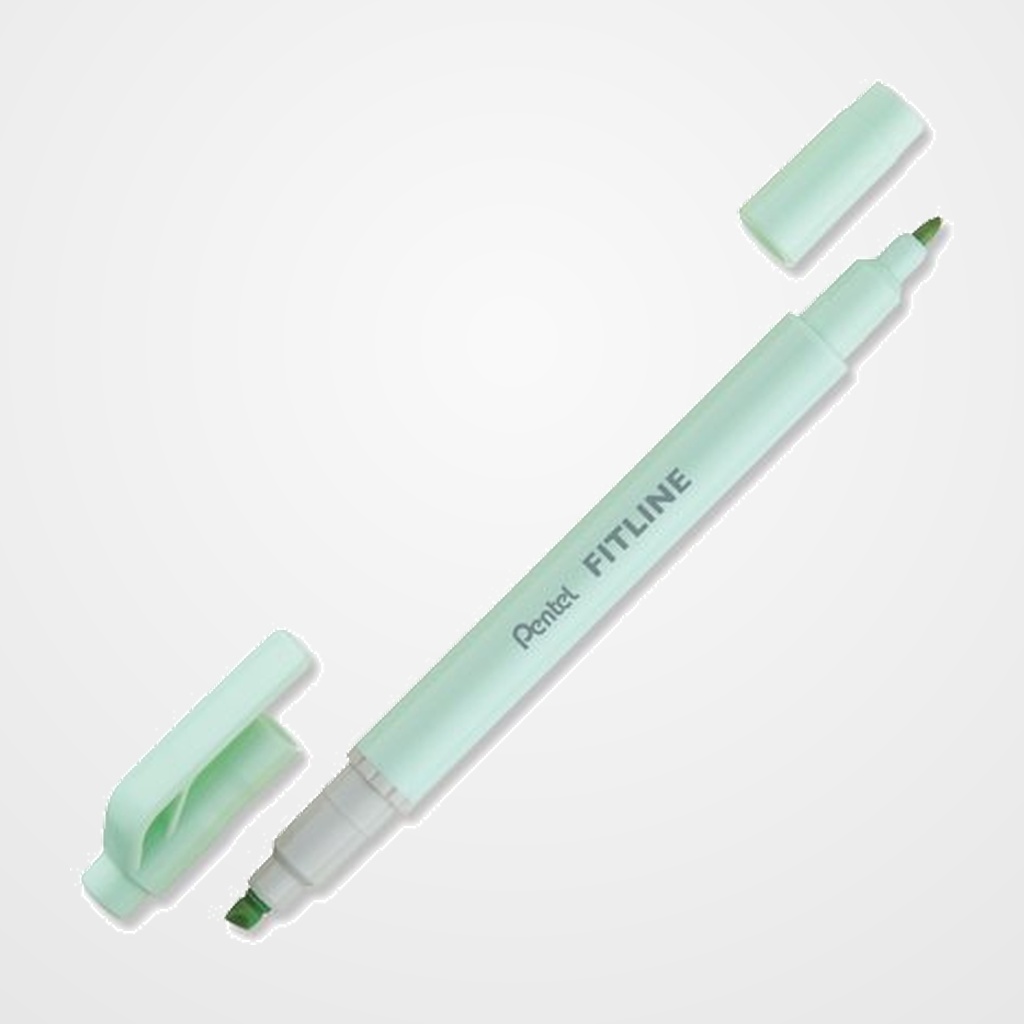 MARCADOR FLUOR PENTEL DOBLE PUNTA VERDE PASTEL