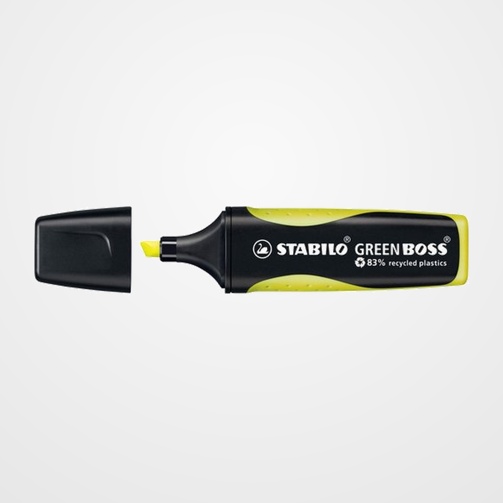MARCADOR FLUOR STABILO GREEN BOSS AMARILLO