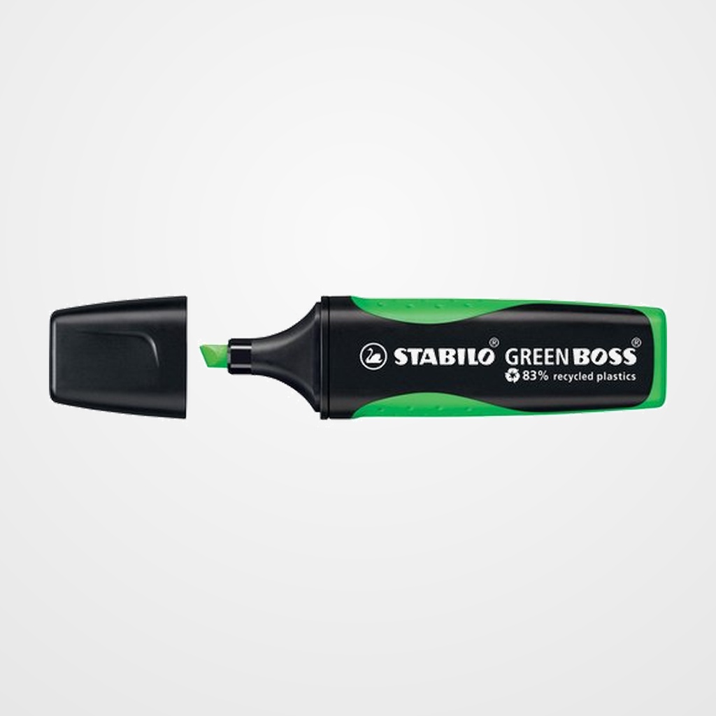 MARCADOR FLUOR STABILO GREEN BOSS VERDE