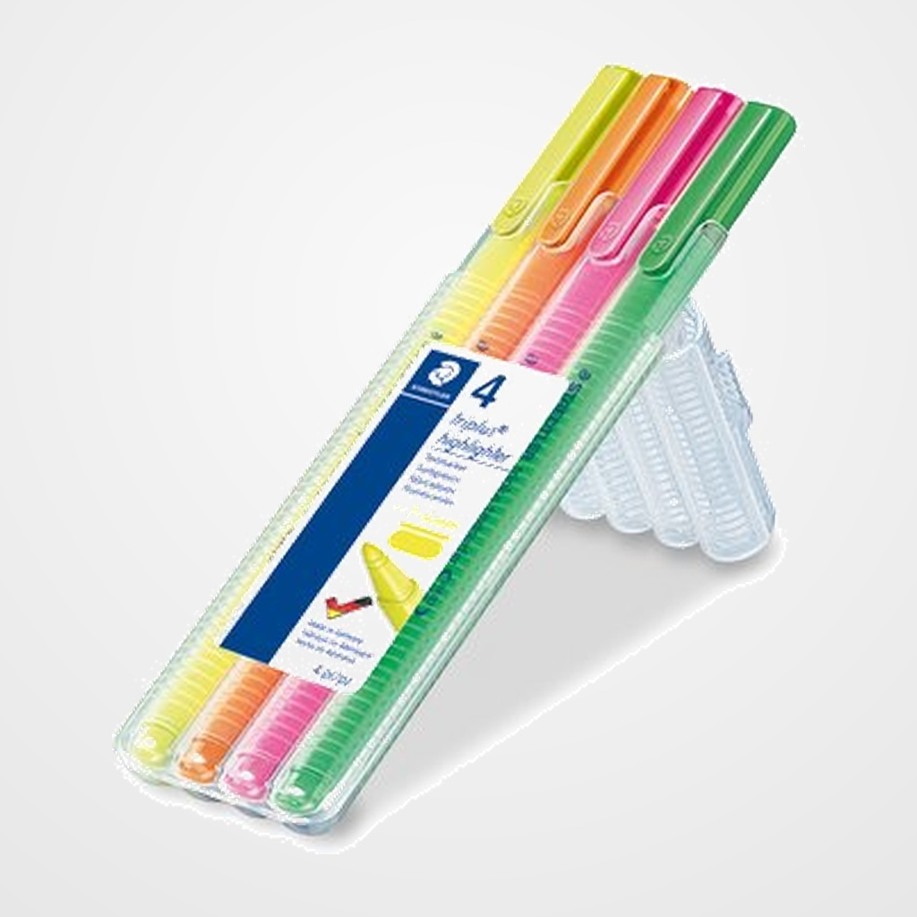 MARCADOR FLUOR STAEDTLER 362 TRIPLUS TEXTSURFER BOX de 4