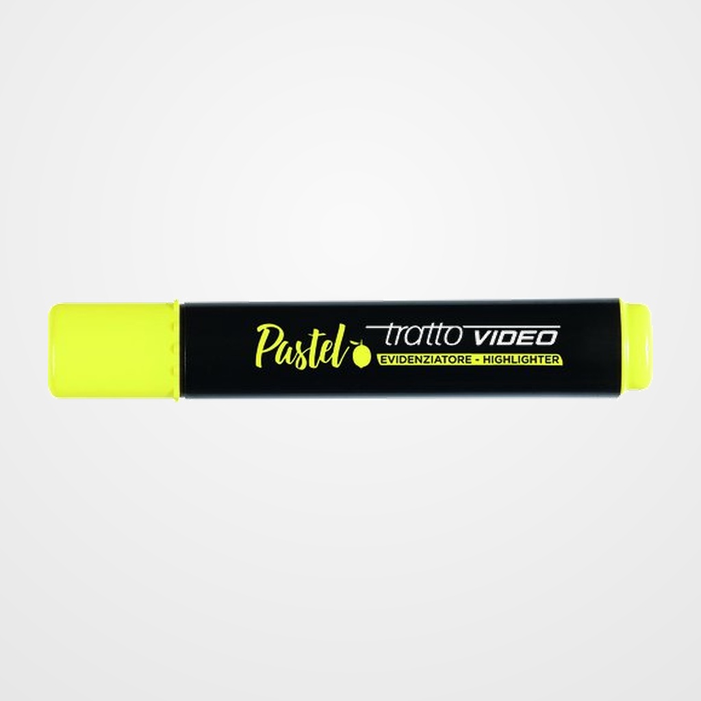 MARCADOR FLUOR TRATTO VIDEO PASTEL AMARILLO LIMON CAJA de 12