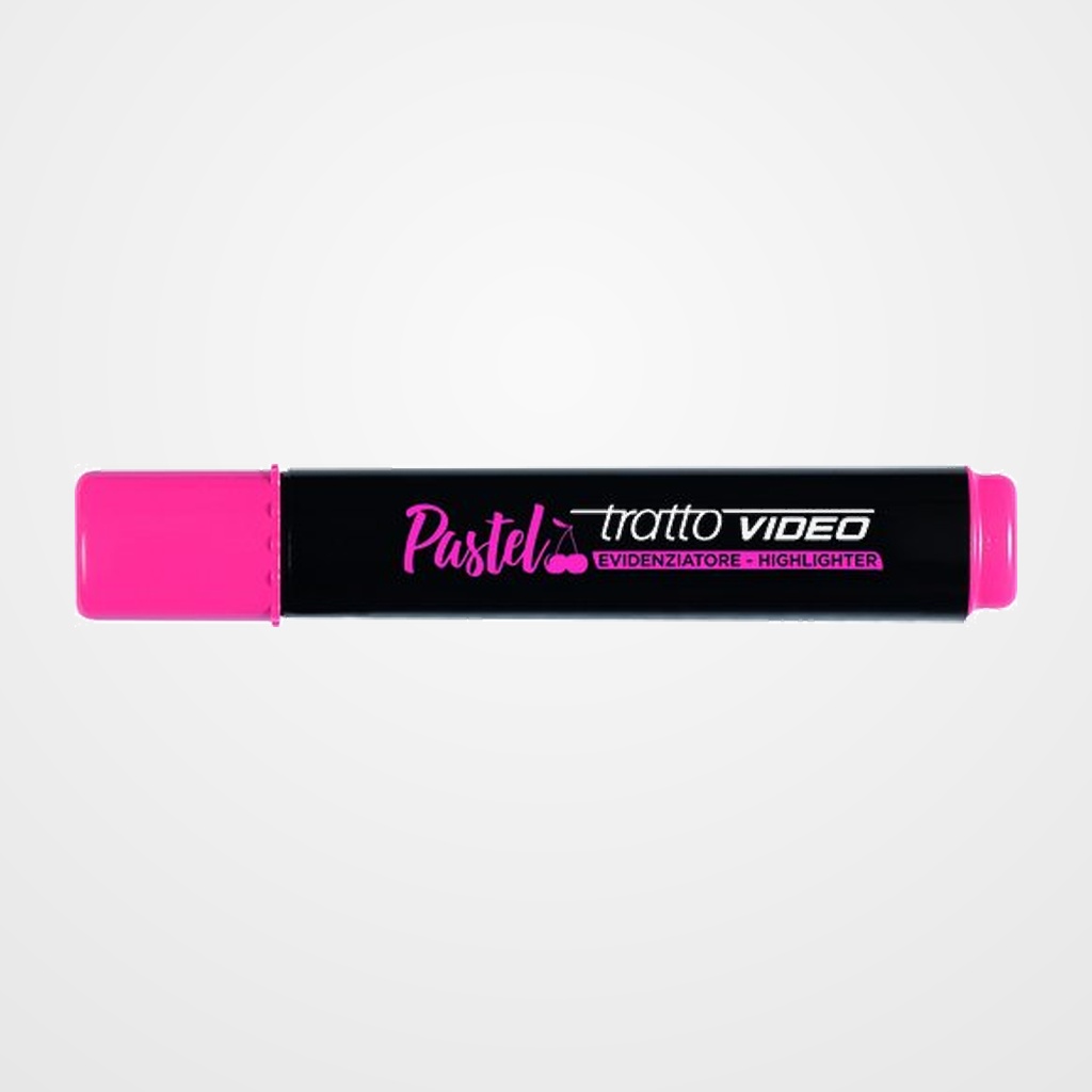 MARCADOR FLUOR TRATTO VIDEO PASTEL ROJO CEREZA CAJA de 12