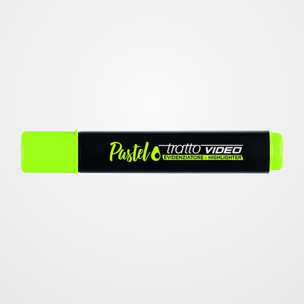 MARCADOR FLUOR TRATTO VIDEO PASTEL VERDE AGUACATE CAJA de 12